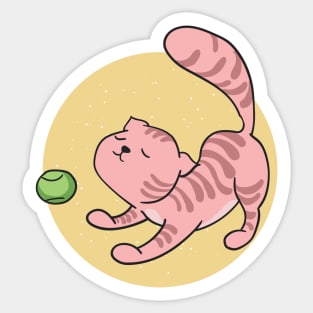 Lazy Pink Cats Sticker